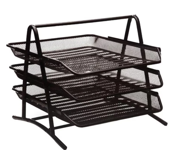 Bion Evrak Rafı Perfore 3 Lü Kutusuz Siyah 9309