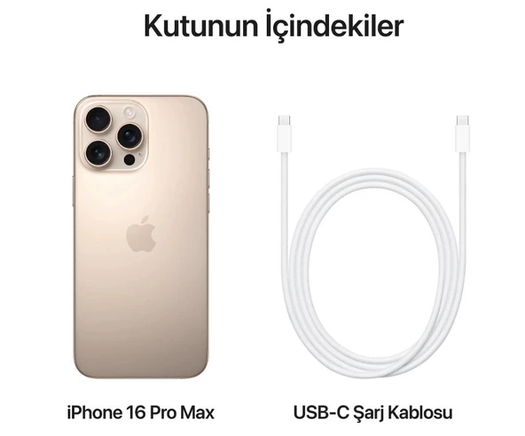 Apple iPhone 16 Pro Max 512 GB Çöl Titanyum (İthalatçı Garantili) - 5