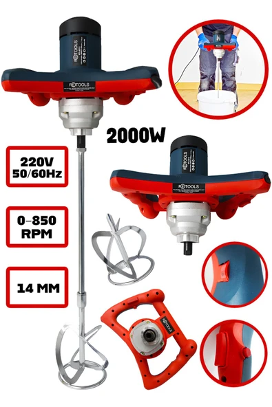 RETOOLS 2000W 6 DEVİRLİ PROFESYONEL KARIŞTIRICI