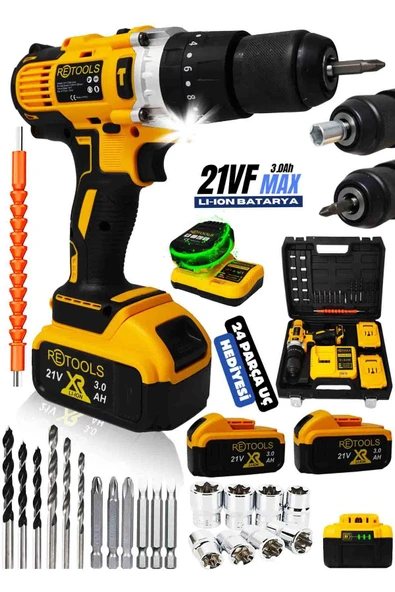 PROFESYONEL 10 PİLLİ VİDALAMA SARI ürün görseli 1