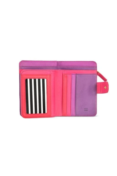 Case Look Kadın Pembe Renkli Çıtçıtlı Cüzdan Paris 01 - 5