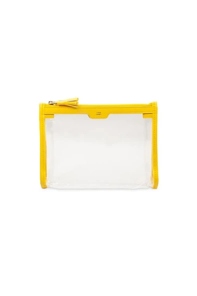 Case Look Kadın Sarı Detaylı Şeffaf Clutch Tina 08 - Resim 4