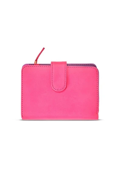 Case Look Kadın Pembe Renkli Çıtçıtlı Cüzdan Paris 01 - 7