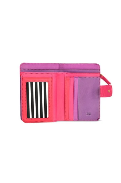 Case Look Kadın Pembe Renkli Çıtçıtlı Cüzdan Paris 01 - 11