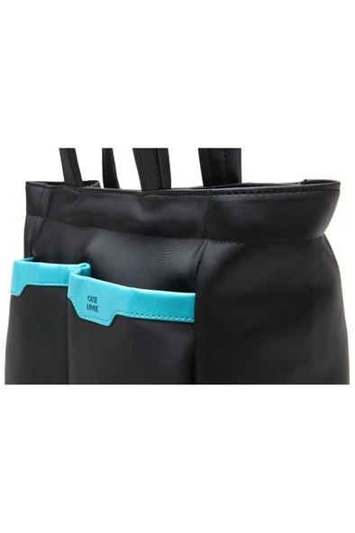 Case Look Kadın Siyah Omuz Çantası Lona 01 - Resim 5