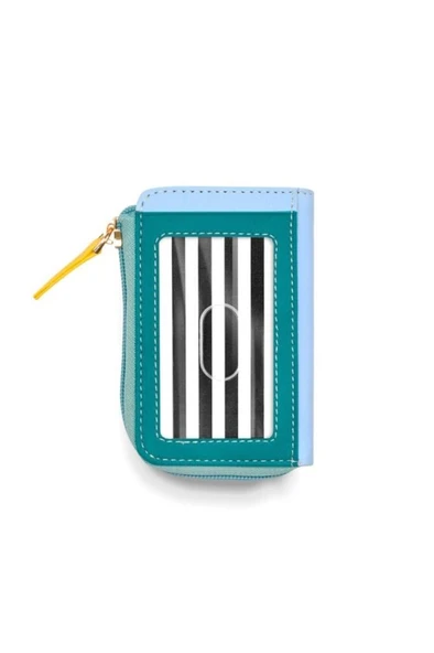 Case Look Kadın Turkuaz Renkli Fermuarlı Küçük Cüzdan Angel 02 - Resim 4