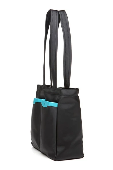 Case Look Kadın Siyah Omuz Çantası Lona 01 - Resim 3