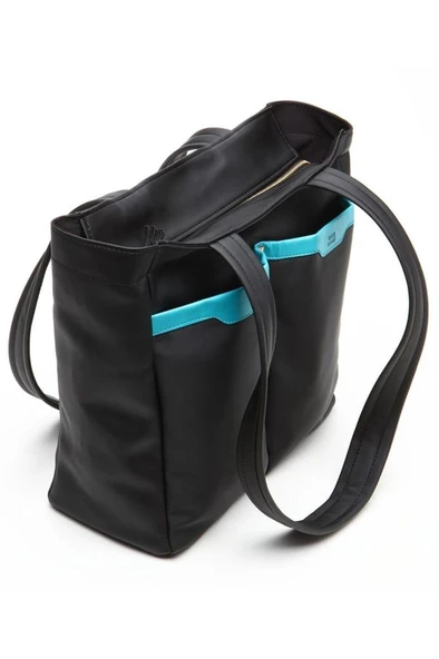 Case Look Kadın Siyah Omuz Çantası Lona 01 - Resim 4