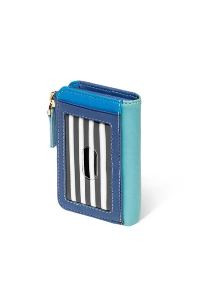 Case Look Kadın Mavi Renkli Fermuarlı Küçük Cüzdan Angel 03 - Resim 8