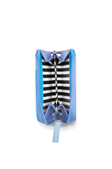 Case Look Kadın Mavi Renkli Fermuarlı Küçük Cüzdan Angel 03 - Resim 5