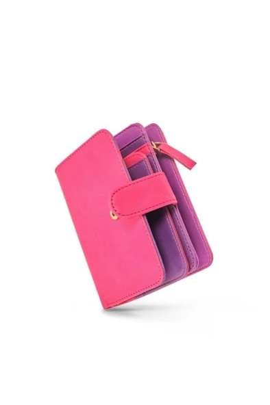 Case Look Kadın Pembe Renkli Çıtçıtlı Cüzdan Paris 01 - 3