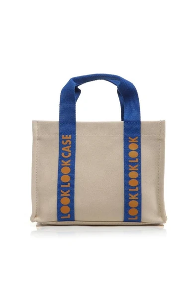 Case Look Kadın Kanvas Bej-Hardal Omuz Çantası Edna 01 - Resim 5