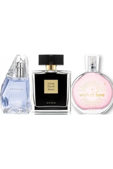 AVON Perceive 50 ml Kadın Edp+wishof Love 50 ml Kadın Edt+ Little Black Dress 50 ml Kadın Edp ürün görseli 1