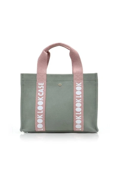 Case Look Kadın Kanvas Yeşil-Mavi Omuz Çantası Edna 03 ürün görseli