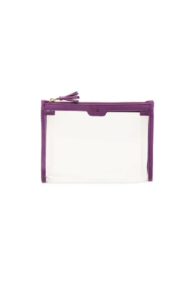 Case Look Kadın Mor Detaylı Şeffaf Clutch Tina 05 - 4