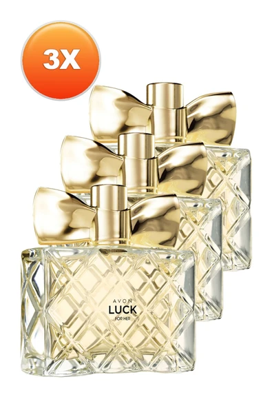 AVON Luck Kadın Parfüm Edp 50 Ml. Üçlü Set ürün görseli 1
