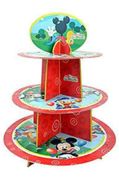 BALONEVİ Mickey Mouse Kek Standı 3 Katlı - 1