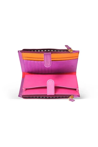 Case Look Kadın Mor Cep Telefon Bölmeli Cüzdan Sasha 02 - Resim 4