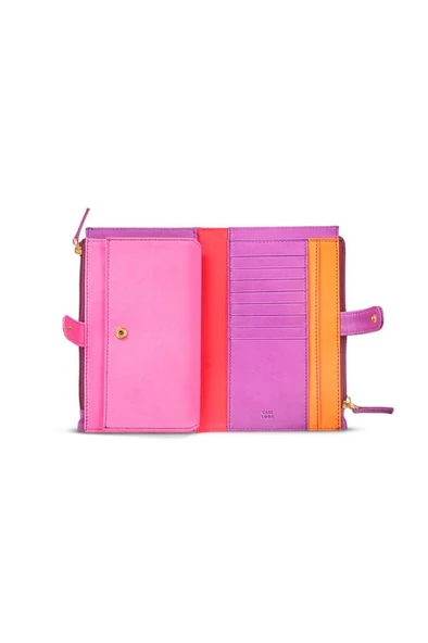 Case Look Kadın Mor Cep Telefon Bölmeli Cüzdan Sasha 02 - Resim 6