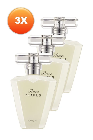 AVON Rare Pearls Kadın Parfüm Edp 50 Ml. Üçlü Set