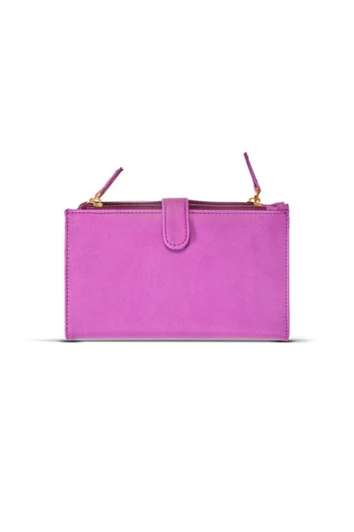 Case Look Kadın Mor Cep Telefon Bölmeli Cüzdan Sasha 02 - Resim 2