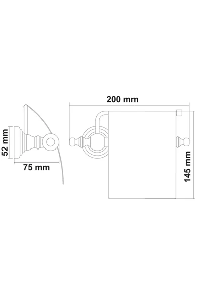 SARAY BANYO ARTEMİS BEYAZ KROM KAPAKLI KAĞITLIK - 2