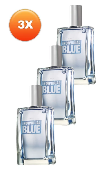 AVON Individual Blue 100 Ml Edt 3lü Eknomik Set - Resim 2