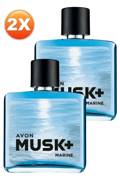 AVON Musk Marine Erkek Parfüm Edt 75 Ml. İkili Set - Resim 2