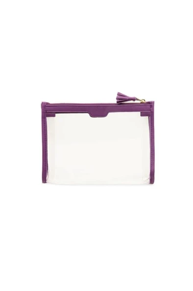 Case Look Kadın Mor Detaylı Şeffaf Clutch Tina 05 - 3