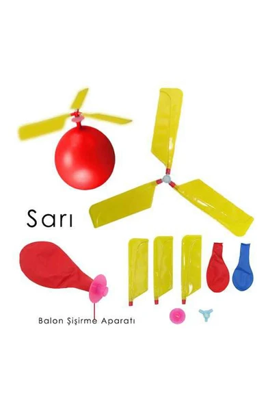 KEYFİ SEPET Çocuklar İçin Balon Helikopter - 2