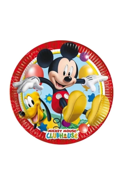 BALONEVİ Mickey Mouse Kağıt Tabak 8’li