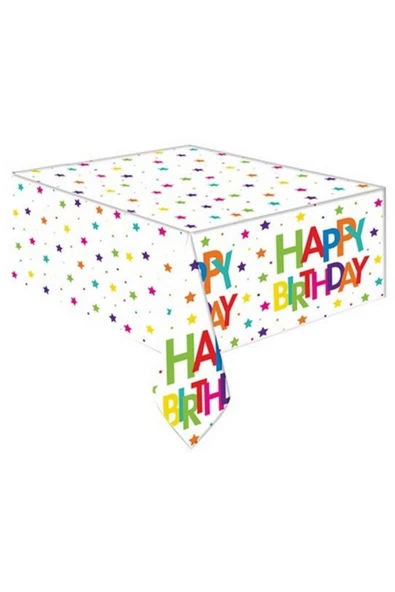 GİRALSTORE Masa Örtüsü Happy Birthday Superstar 108x180 cm