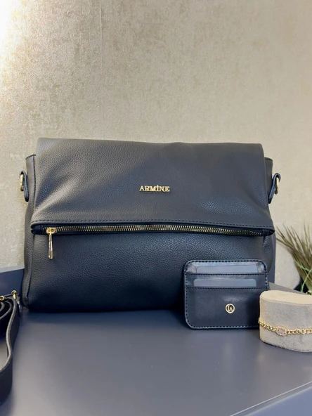 Armine Kartlık ve Bileklik Hediyeli El Ve Kol Çantası Omuz Çantası VS.BLKT.0130 - Resim 3