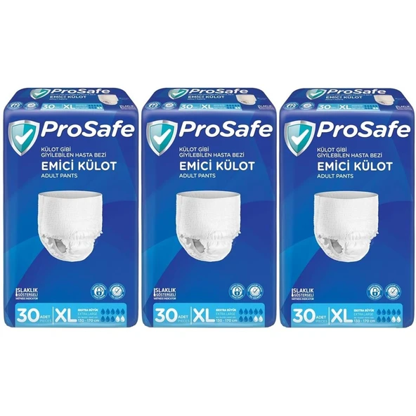 Prosafe Emici Külot Ekstra Büyük Boy XL 30'lu 3 Adet Hasta Bezi ürün görseli