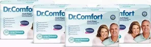 Dr.Comfort Belbantlı Büyük Boy L 30'lu 4 Adet Hasta Bezi ürün görseli