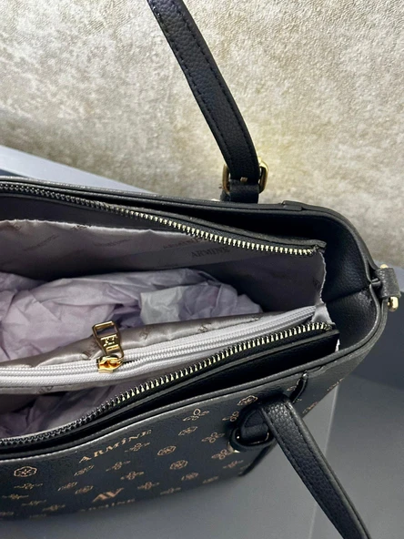 Armine Kartlık ve Bileklik Hediyeli El Ve Kol Çantası Omuz Çantası VS.BLKT.0135 - Resim 6