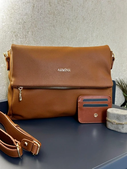 Armine Kartlık ve Bileklik Hediyeli El Ve Kol Çantası Omuz Çantası VS.BLKT.0129 - Resim 3