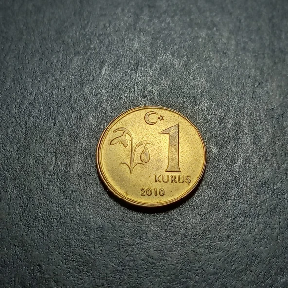 Escoines Koleksiyon 36792ec3e8d0c9 2010 Hatalı 1Kuruş Nadir çıkar Çift darp yıl ÇİL eski madeni para - 2