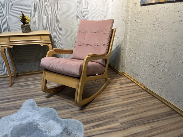 KONTES PEMBE NATUREL SALLANAN SANDALYE BABA KOLTUĞU OKUMA KOLTUĞU - 3