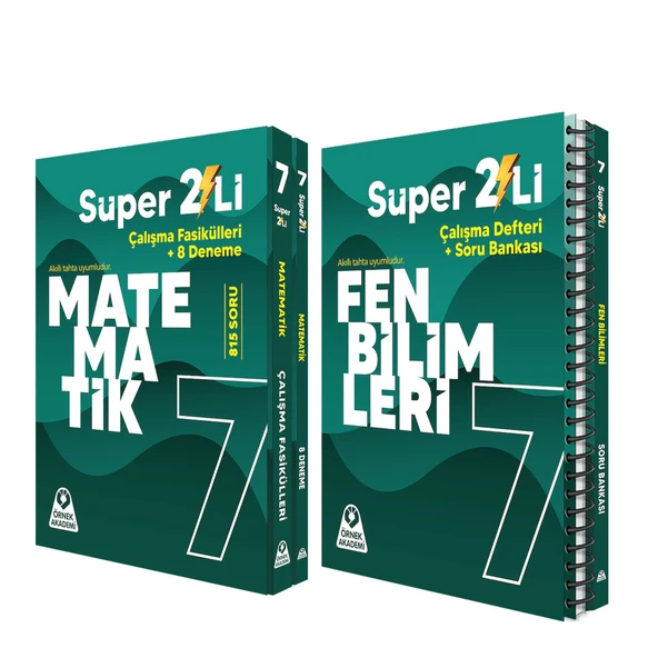 Örnek Akademi 7.Sınıf Süper İkili Matematik ve Fen Bilimleri Seti 2 Kitap