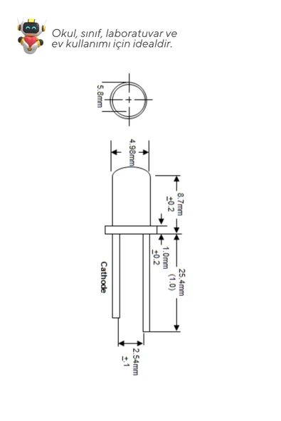 1000 Adet 5mm LED Karışık Renk - Okul ve Sınıflar için MEB Uyumlu - 3