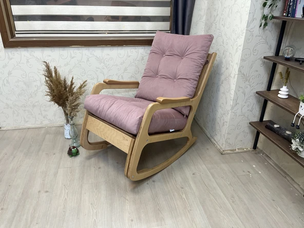 KONTES PEMBE NATUREL SALLANAN SANDALYE BABA KOLTUĞU OKUMA KOLTUĞU