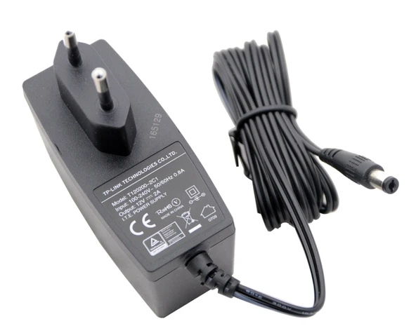 Tp-Link 12V 2A Modem ve Arduino Uyumlu Plastik Kasa Priz Tipi Adaptör T120200-2C1 - 3