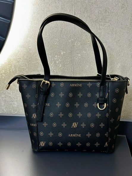 Armine Kartlık ve Bileklik Hediyeli El Ve Kol Çantası Omuz Çantası VS.BLKT.0135 - Resim 5