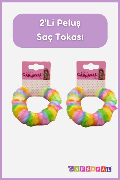 CARNAVAL Peluş Saç Tokası 2'li Set