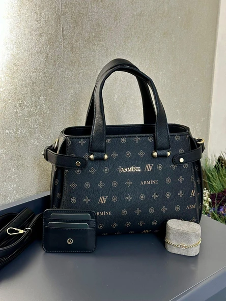 Armine Kartlık ve Bileklik Hediyeli El Ve Kol Çantası Omuz Çantası VS.BLKT.0136 ürün görseli