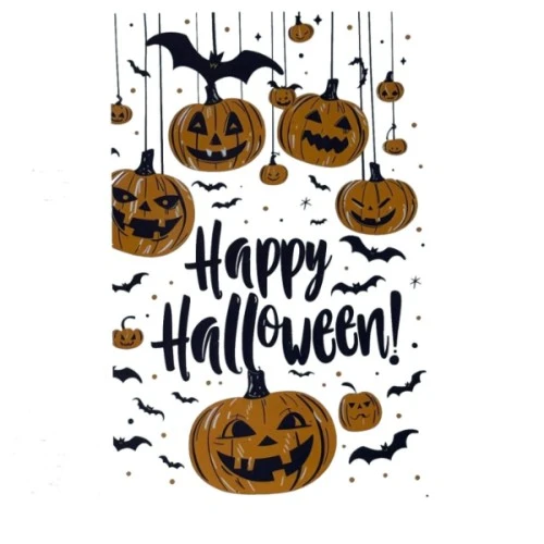 Periboia Halloween Temalı Balkabaklı Duvar Sticker Seti