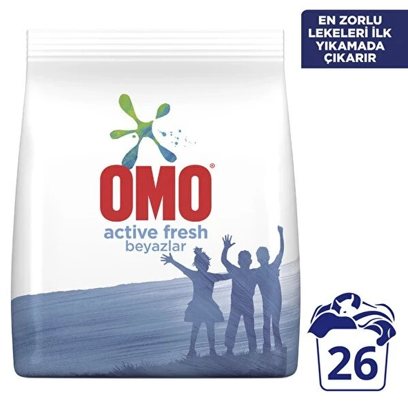 Omo Active Fresh Beyazlar 4 kg + Renkliler 4 kg 2 li Set - 2