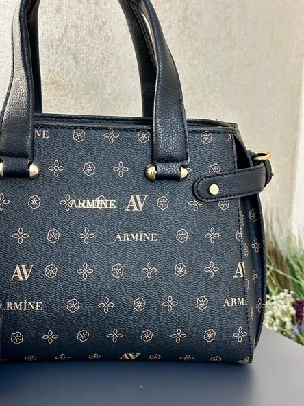 Armine Kartlık ve Bileklik Hediyeli El Ve Kol Çantası Omuz Çantası VS.BLKT.0136 - Resim 5