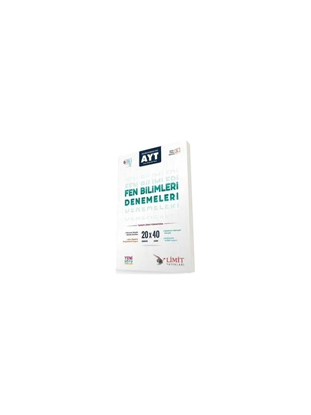 Limit Yayınları AYT Fen Bilimleri 20X40 Video Çözümlü Denemeleri